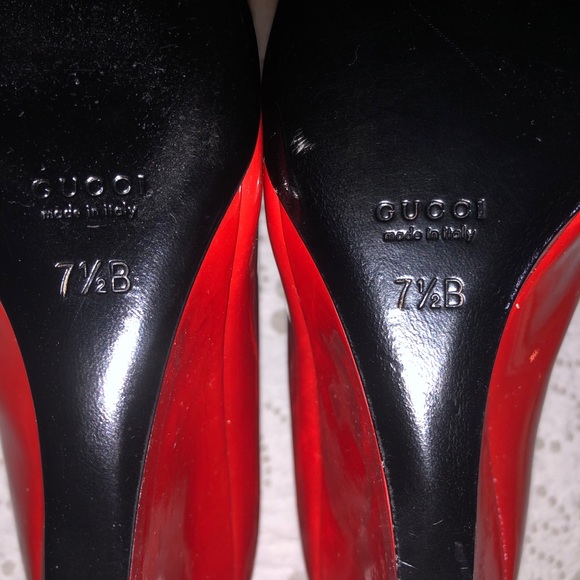 New Gucci wedge in patent red leather 7.5B - Picture 8 of 9